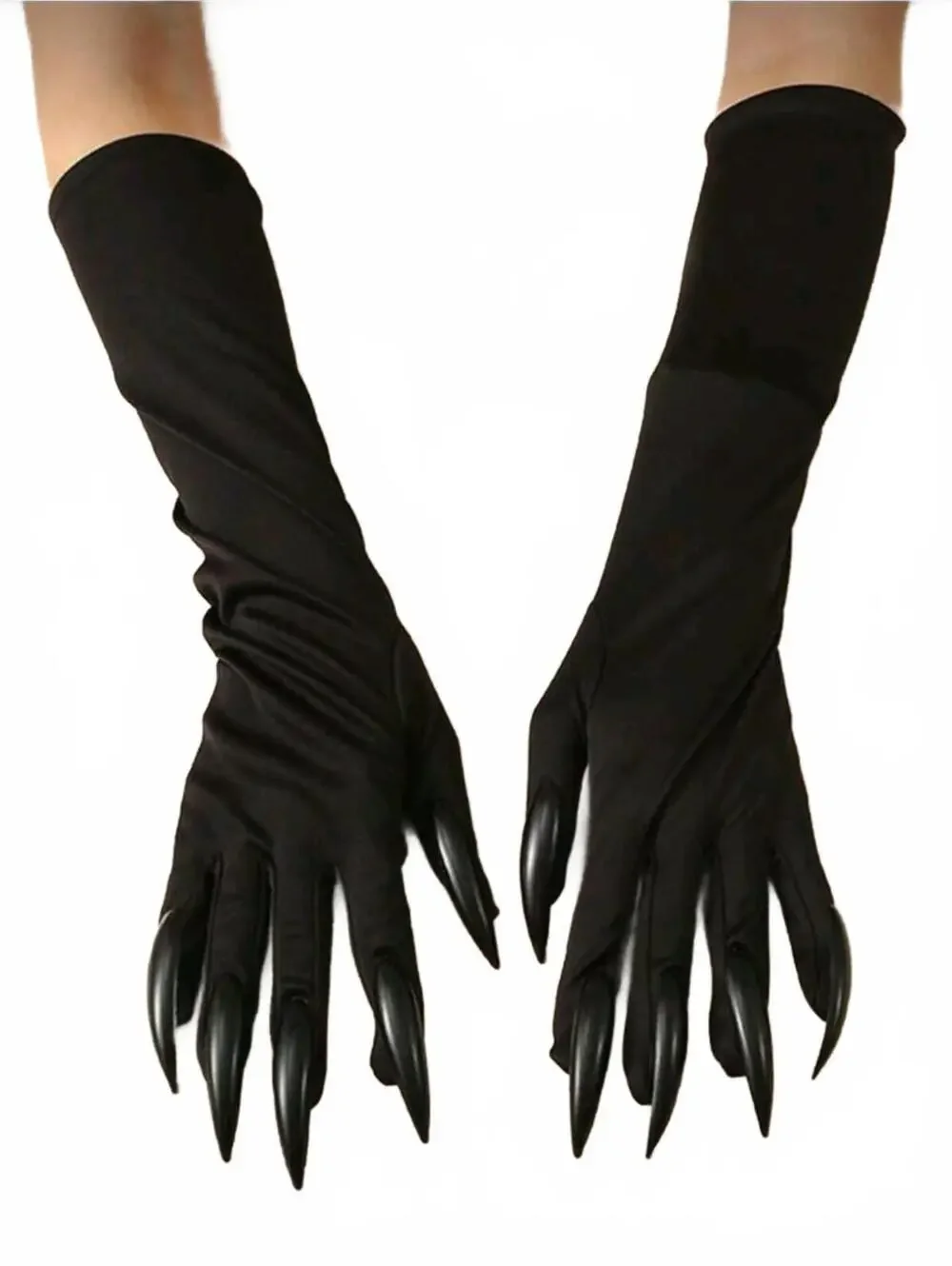 Black Stretchy Halloween Claw Gloves